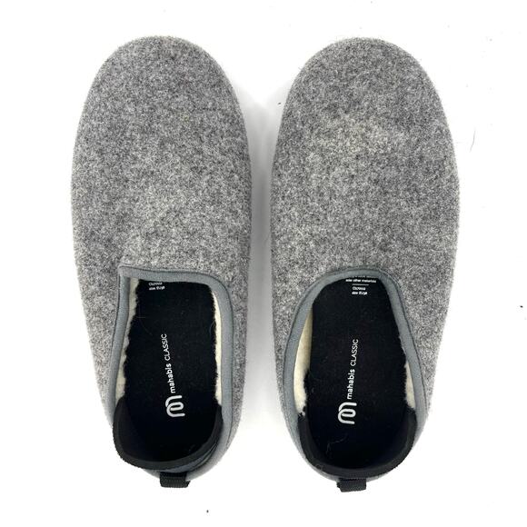 Mahabis 100% wool lined classic gray slip on slippers (EU38 - US7.5) - Picture 4 of 10